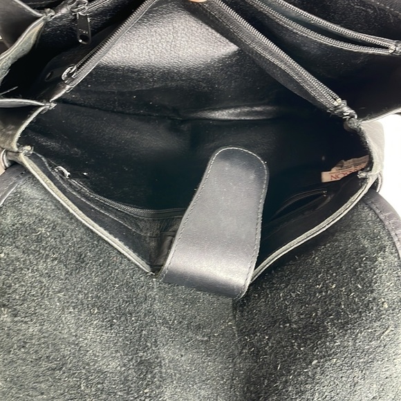 Ganson vintage leather shoulder bag purse black - Picture 13 of 16